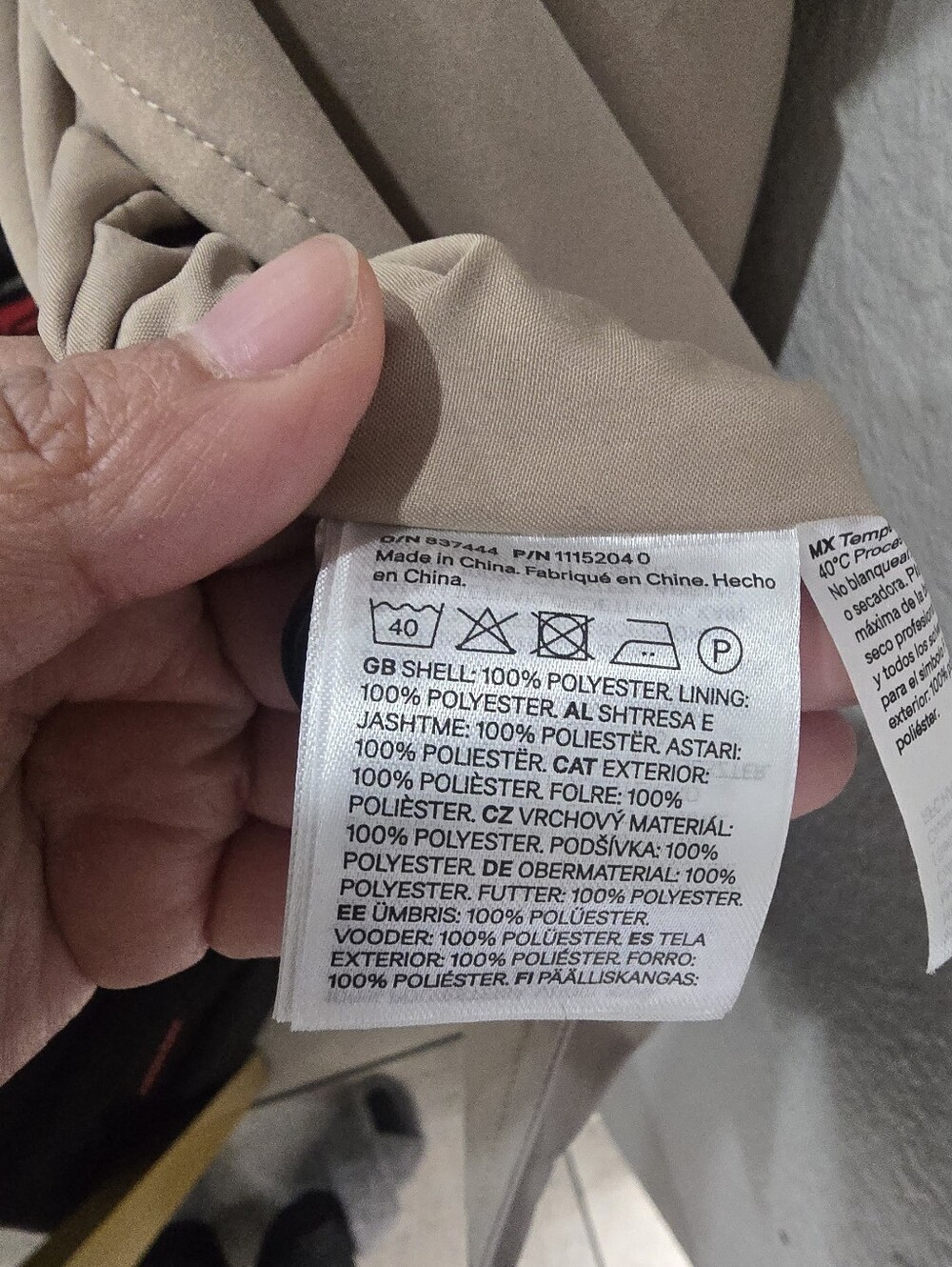 Classic Trenchcoat Jacket Tan Size Medium - Picture 4 of 5
